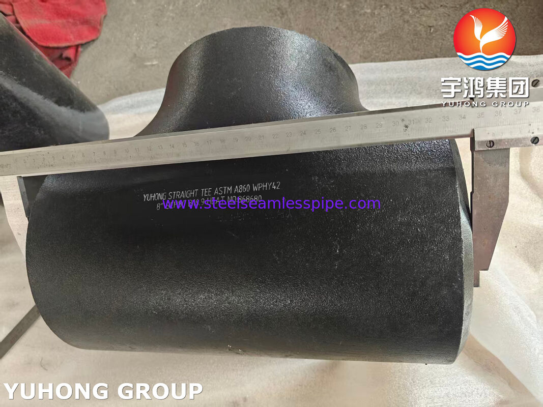 ASTM A860 WPHY 42 الصلب الكربوني الصلب المستقيم ASME B16.9 الصلب Buttweld أنابيب الإضافات