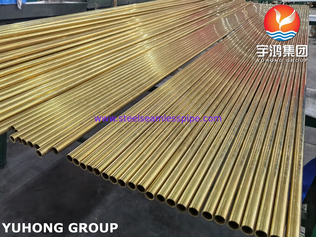 أنبوب غير منسجم من سبيكة النحاس ASTM B111 C44300 C70600 C71500 C68700 C71640 تبريد الهواء مشعّل المكثفات التطبيق