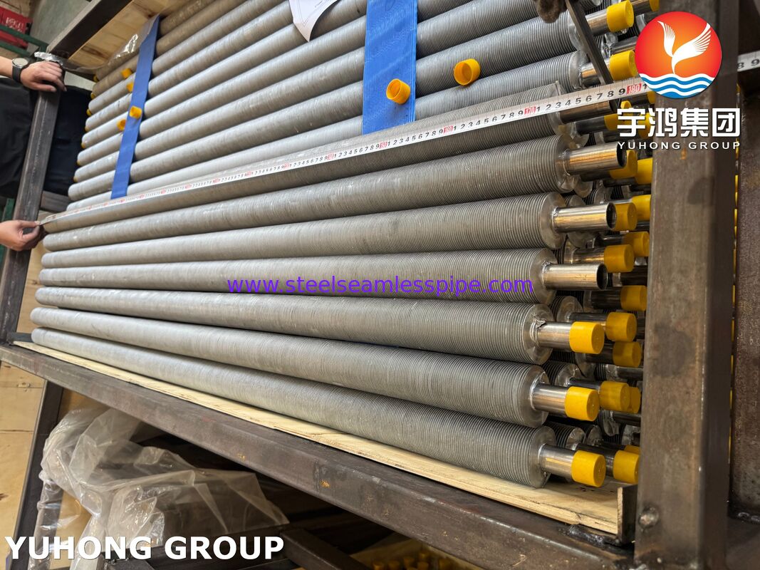 EN10217-7 1.4310 الأنابيب ذات الزعانف المبثوقة للمبادلات الحرارية ذات الغلاف والأنبوب