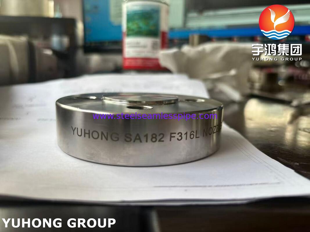 ASME SA182 F316L فلنج من الفولاذ المقاوم للصدأ فلنج الفوهة المقلدة لأوعية الضغط