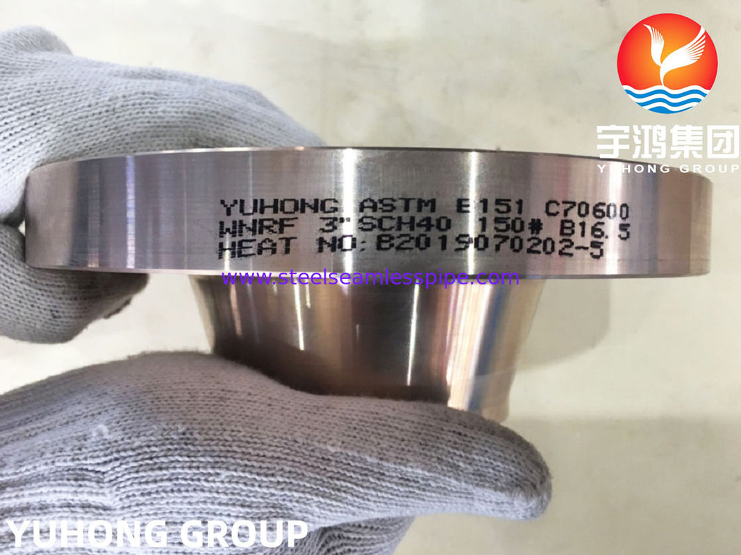 النحاس النيكل لحام العنق شفة B151 C70600 / DIN 2.0872 RF نوع