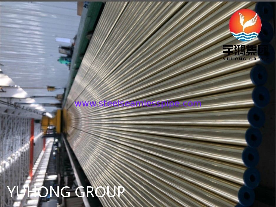 ASTM B111 C44300 O61 أنبوب نحاسي غير ملحوم أنبوب نحاسي دائري نحاسي لتطبيقات المبادلات الحرارية