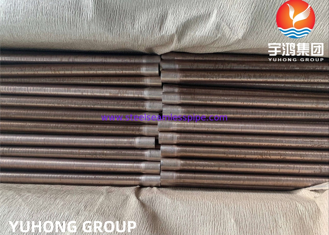 ASTM B111 CuNi 90/10 C70600 النوع المكبّد مُبادل الحرارة أنبوب أسفل الزعانف لبرودة الزيت