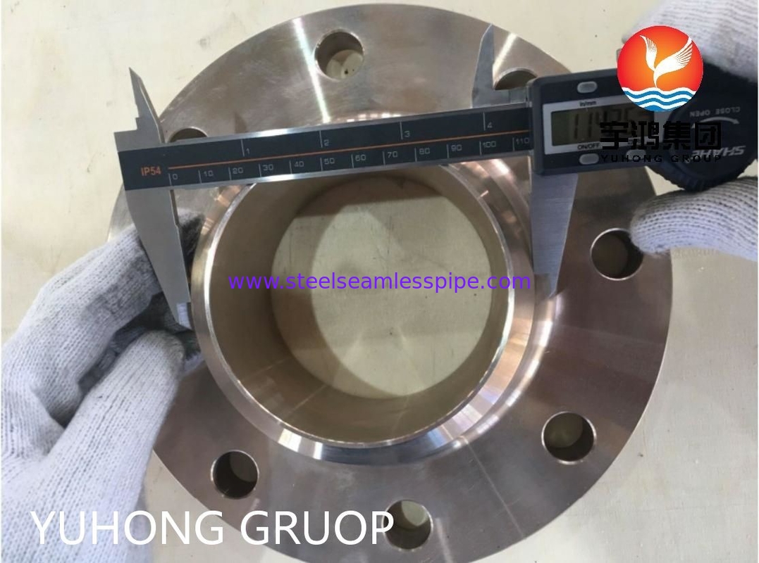 ASTM B151 C70600 Cu-Ni 90/10 حواف مزورة من النحاس والنيكل WN RF Flange