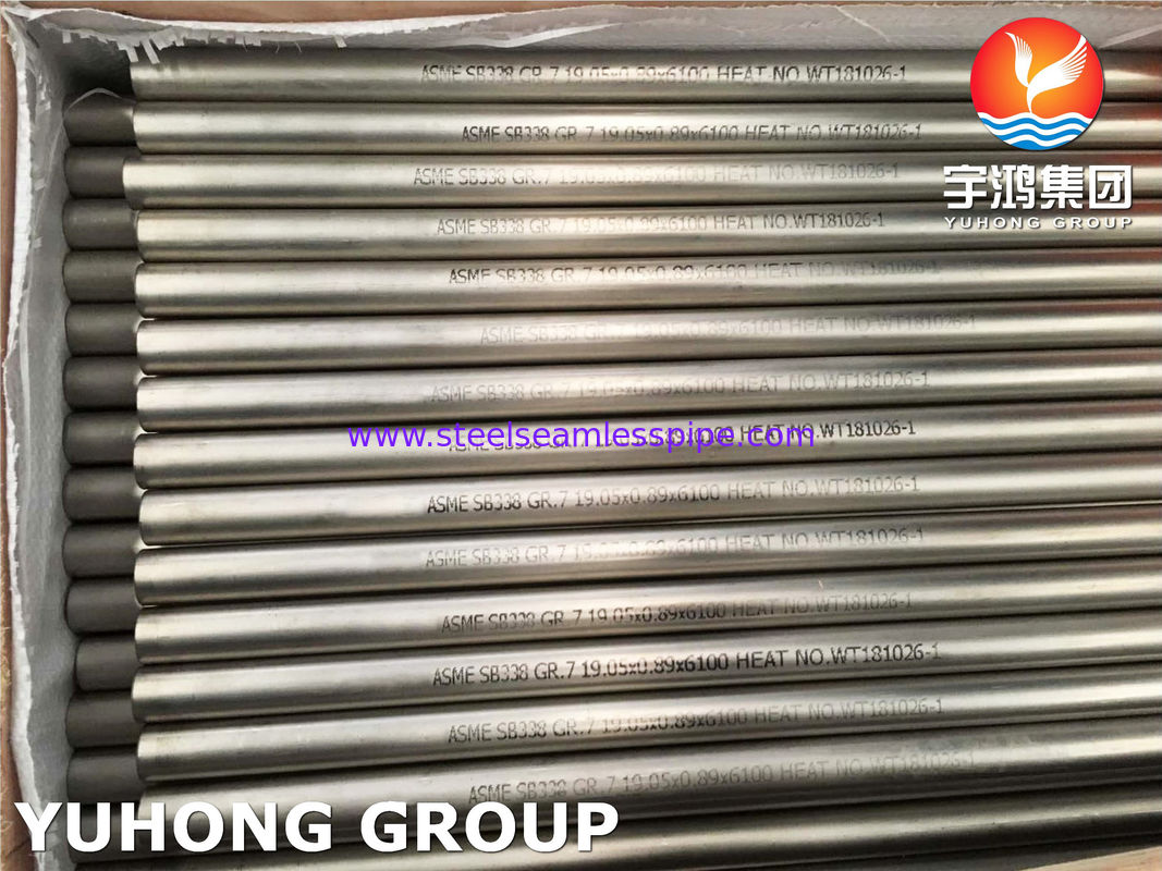 ASME SB338 الدرجة 7 التيتانيوم الأنابيب السامة