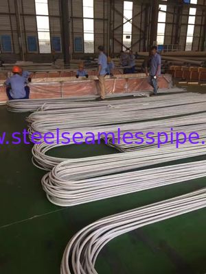 الفولاذ المقاوم للصدأ يو بيند أنبوب، 100٪ اختبار الدوامة الحالية واختبار الهيدروستاتيكي، 19.05mm x 1.65mm، تطبيق مبادل حراري