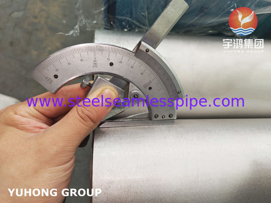 الفولاذ المقاوم للصدأ الأنابيب الملحومة، ASTM A312 TP316Ti، B16.10 وB16.19، 6M، PE / BE، سطح الانتهاء HOT