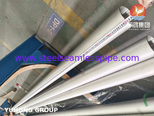 الفولاذ المقاوم للصدأ الأنابيب الملحومة، ASTM A312 TP316Ti، B16.10 وB16.19، 6M، PE / BE، سطح الانتهاء HOT