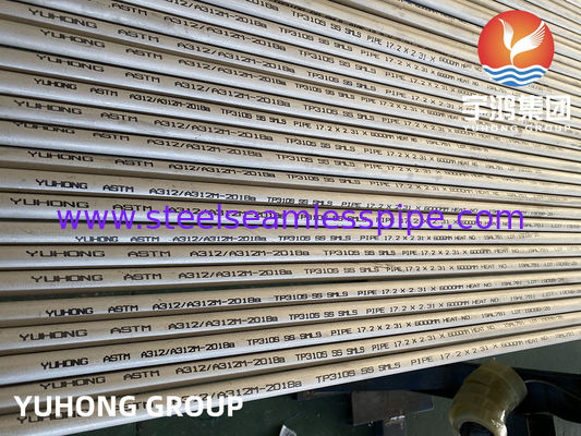 الفولاذ المقاوم للصدأ الأنابيب الملحومة ، A312 TP310S / TP310 H / TP309 NB1 / 8 "- 24" ، SCH 10S ، SCH40S ، SCH80S ، XXS ، 6M / 20 FT