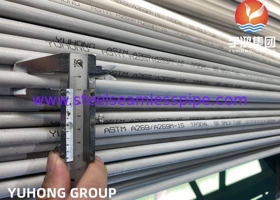 مشرق صلب غير القابل للصدأ أنابيب الصلب غير القابل للصدأ ASTM A269 TP304 / 304L 11 * 0.5 * 3000MM