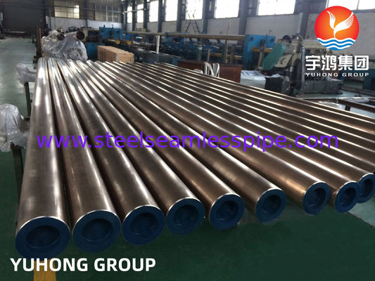 أنابيب النحاس والنيكل غير الملحومة C70600 (CuNi 90/10) ، المزاج O61 H55 H80 اللون الفضي