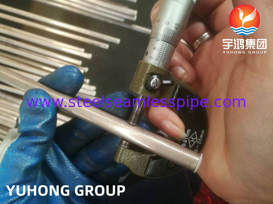 ASTM B111 / ASME SB111 C70600 أنبوب سبائك النيكل النحاسي لمبادل حرارة الغلاية