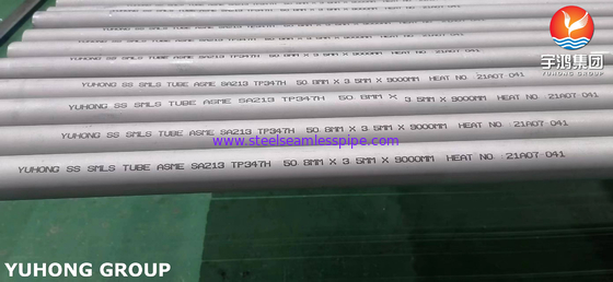 ASTM A213 TP347H الفولاذ المقاوم للصدأ أنبوب غير ملحوم تطبيق درجة حرارة عالية