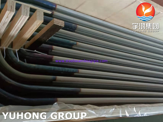 ASTM A213 TP317L الفولاذ المقاوم للصدأ U بيند أنبوب مبادل حراري أنبوب 100٪ ET UT