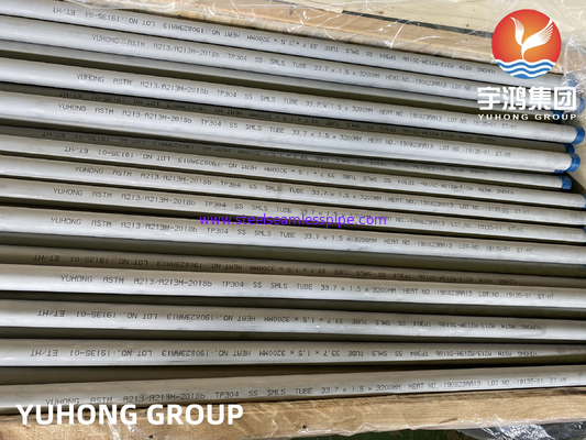 ASTM A213 TP304 السخان الفولاذي المصنوع من سبائك الصلب الأوستنيتي السخان الفائق وأنبوب المبادل الحراري