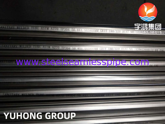 ASTM A270 TP304 الأنبوب المطاوئ الصلب المقاوم للصدأ الصحي الساطع