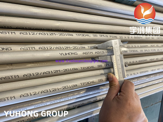 ASTM A312 TP304L SS أنبوب غير ملحوم / ملحوم مربع / أنبوب دائري متاح