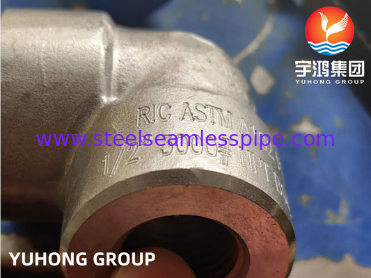 ASTM A182 F53 كوع مزور 90 درجة NPT 3000 # 1/2 `` إلى 4 '' ASME B16.11