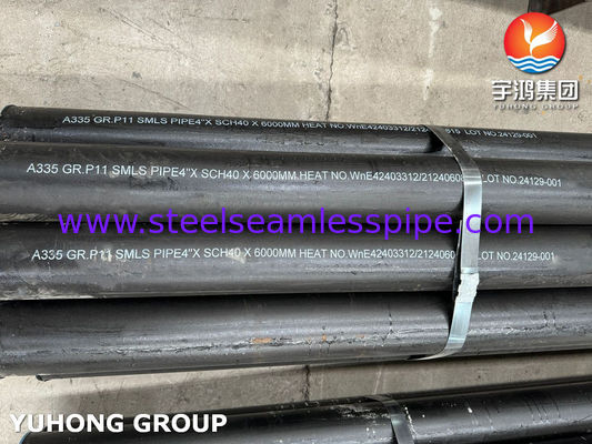 أنابيب بلا خلل من سبيكة الفولاذ ASTM A335 GRADE P11
