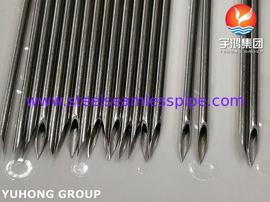 أنبوب إبرة بيطرية من الفولاذ المقاوم للصدأ 16G للحقن الحيواني، طرف مشطوف ثلاثي