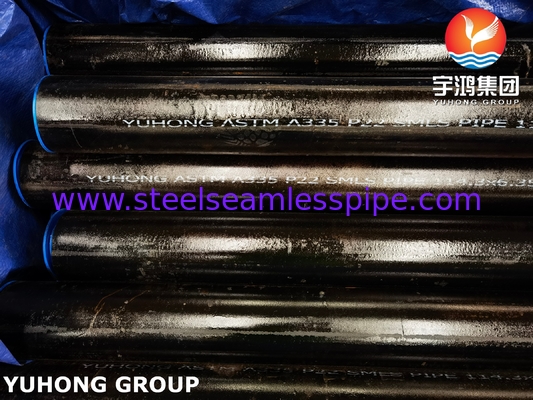 ASTM A335 P22 أنابيب بلا خيوط من الفولاذ اللاصق للاستخدام في درجات الحرارة العالية