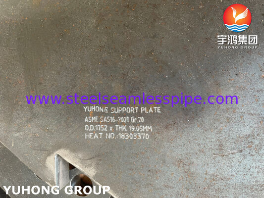 صفيحة البافل من الفولاذ الكربوني صفيحة دعم ASME SA516 GR 70 للمبادل الحراري