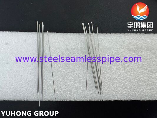 SUS304 26G الصف الطبي من الفولاذ المقاوم للصدأ أنبوب الإبرة المقطوعة للخلف لإبر EMG ISO9626