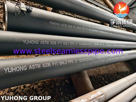 ASTM A335 / ASME SA335 P11 أنابيب الفولاذ السبيكة من سبيكة للفرن الهيدروكراكينغ