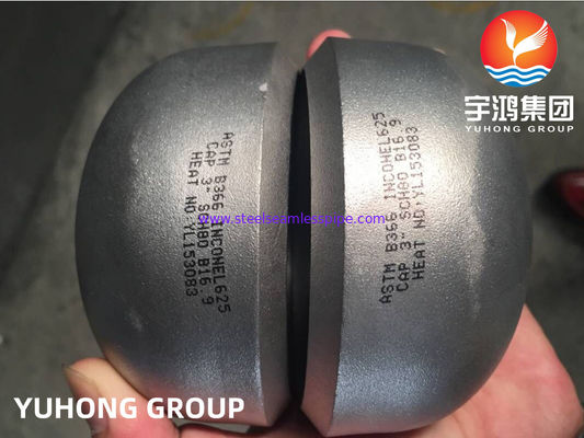 تجهيزات أنابيب الصلب ، ASTM B366 Inconel 625 / UNS N06625 غطاء لحام من سبائك النيكل