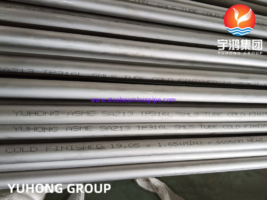 الفولاذ المقاوم للصدأ أنبوب سلس ASTM A213 TP304 TP316L الحد الأدنى سمك الجدار