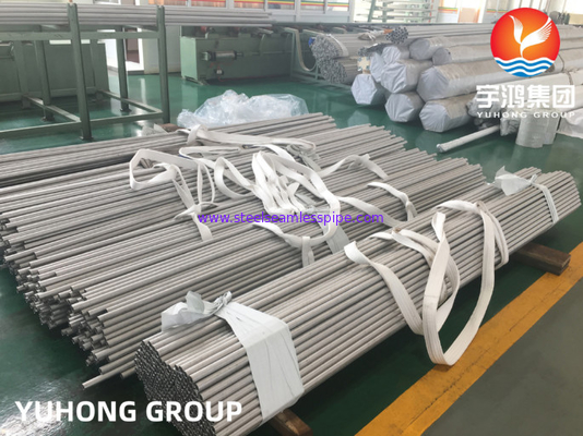 ASTM A213 TP310S أنبوب غير ملحوم من الفولاذ المقاوم للصدأ لمبادل حراري 100٪ ET / HT / UT