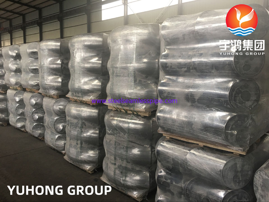 ASTM A234 WPB الأسود المطلي بتجهيزات أنابيب الصلب الكربوني المحملة / الكوع