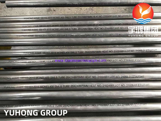 ASTM B163 Monel 400 / UNS N04400 أنابيب النحاس والنيكل وسبائك السطح اللامع
