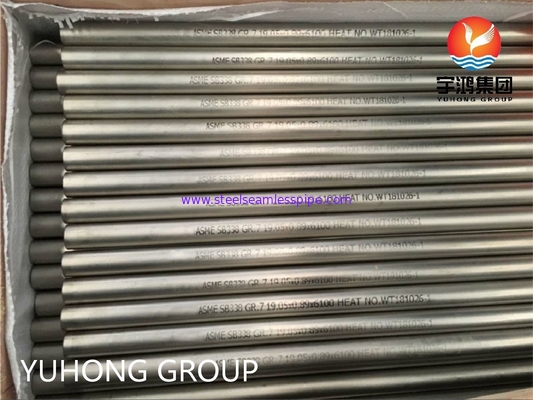 ASME SB338 GR.7 أنبوب غير ملحوم من سبائك التيتانيوم للمكثفات والمبادلات الحرارية