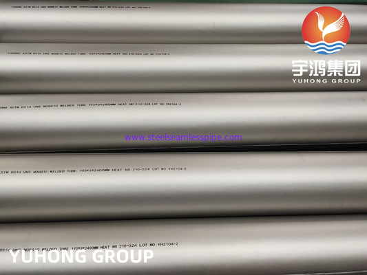 Astm B514 سبيكة 800H (UNS N08810) أنبوب ملحوم من سبائك النيكل غير ملحوم